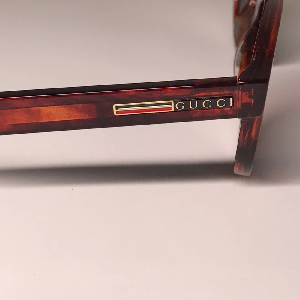 Gucci GG0825S 005 49 Havana Grey Round Sunglasses | New Authentic